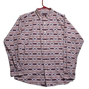 Ariat Mens Classic Chimayo Aztec Print Cotton Long Sleeve Shirt 10046486